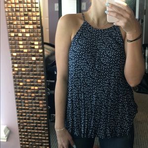 Flower print halter tank top